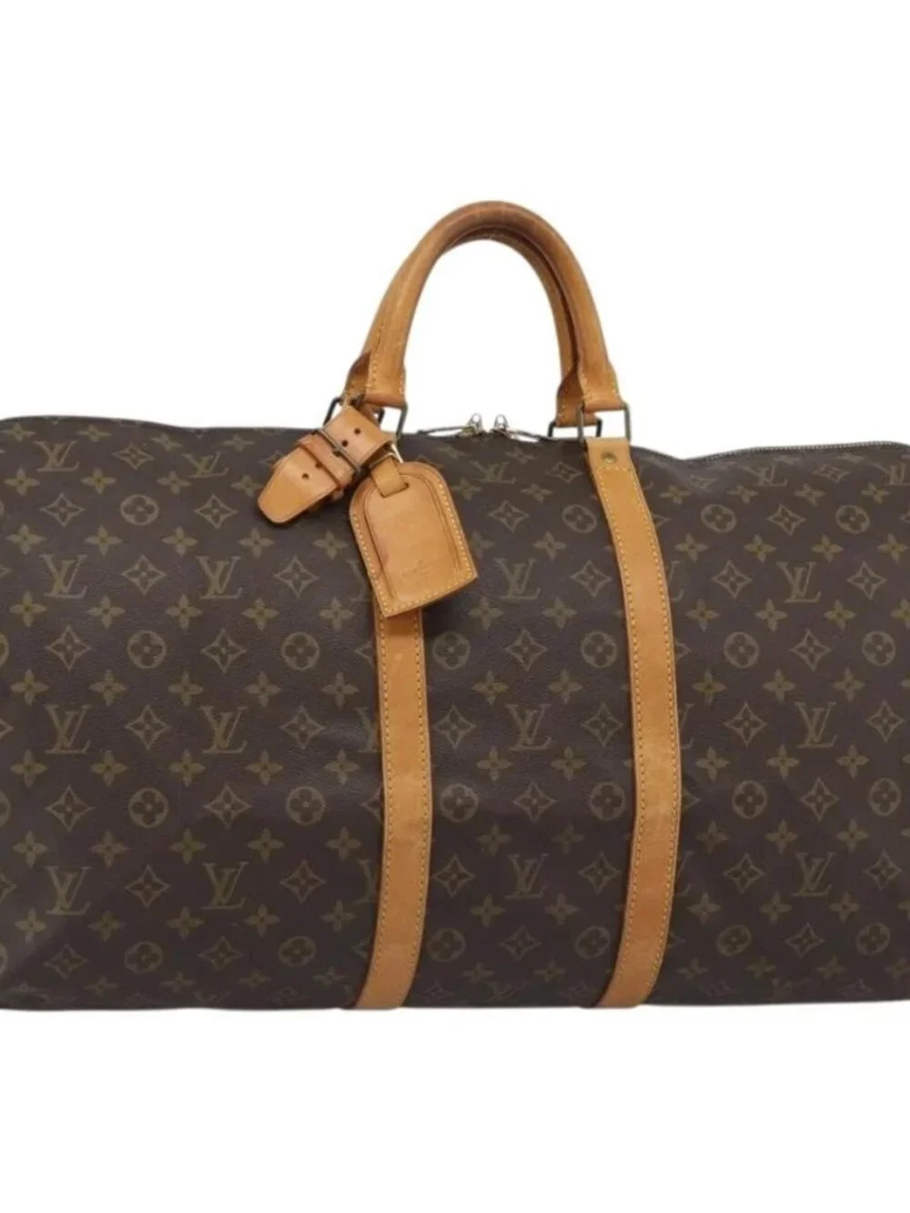 LOUIS VUITTON Monogram Keepall 55 Boston Bag M41424 LV Auth 187801A